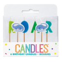 6 bougies "dinosaure"