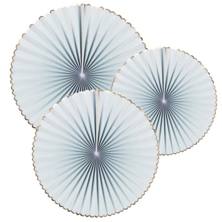 Lot de 3 rosaces "bleu...