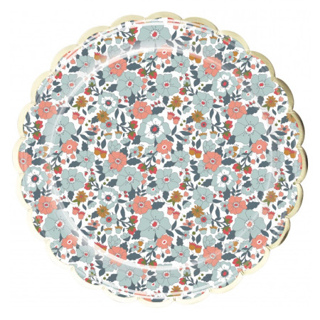 8 assiettes "liberty...