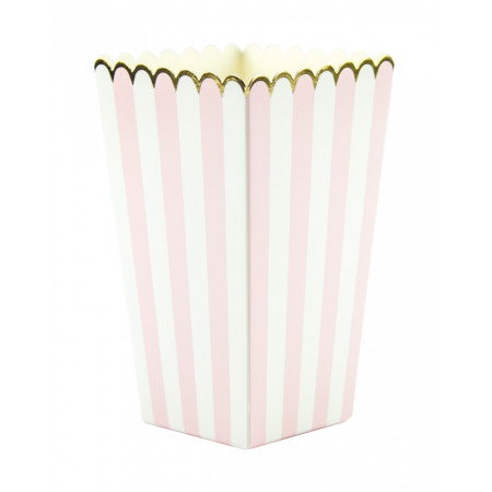 8 boites à popcorn "rayures...