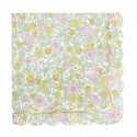 16 serviettes "liberty marguerite" - 16,5 cm