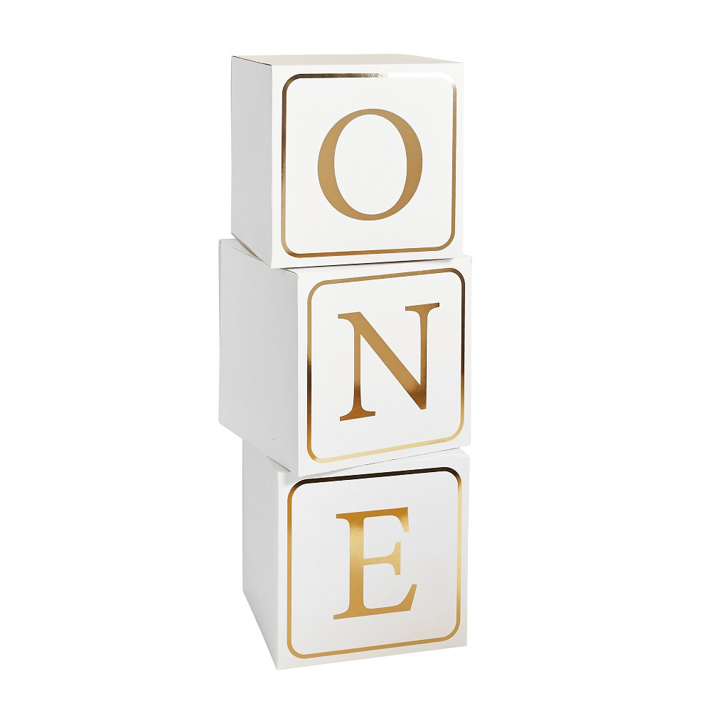 Cubes géants en carton "ONE" - 70 cm