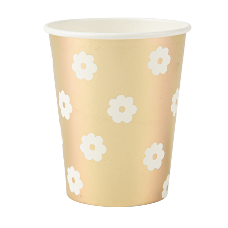 8 gobelets "gold marguerite"