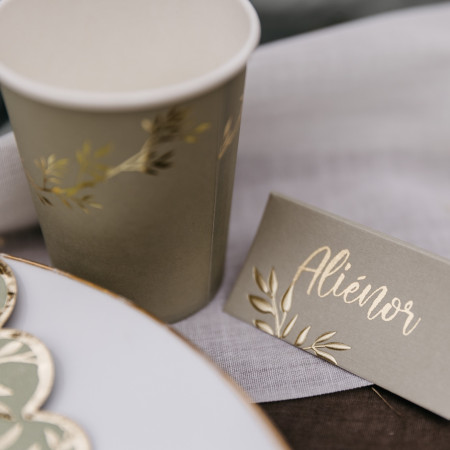 10 marque-places "sauge...