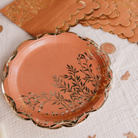 8 assiettes "terracotta...