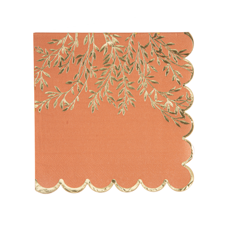 16 serviettes "terracotta...
