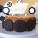 Cake topper en bois personnalisable "voiture"