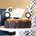 Cake topper en bois personnalisable "voiture"