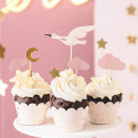 7 
Cupcake Cake topper - Cigogne