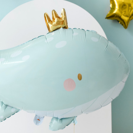 Ballon mylar Baleine - bleu