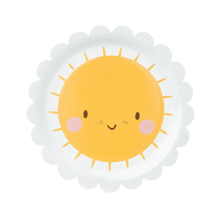 6 Assiettes Soleil - 18 cm