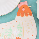 20 Serviettes de table Poule - mix -