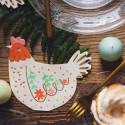 20 Serviettes de table Poule - mix -