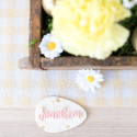 Marque place personnalisable "fleuri" - couleur au choix