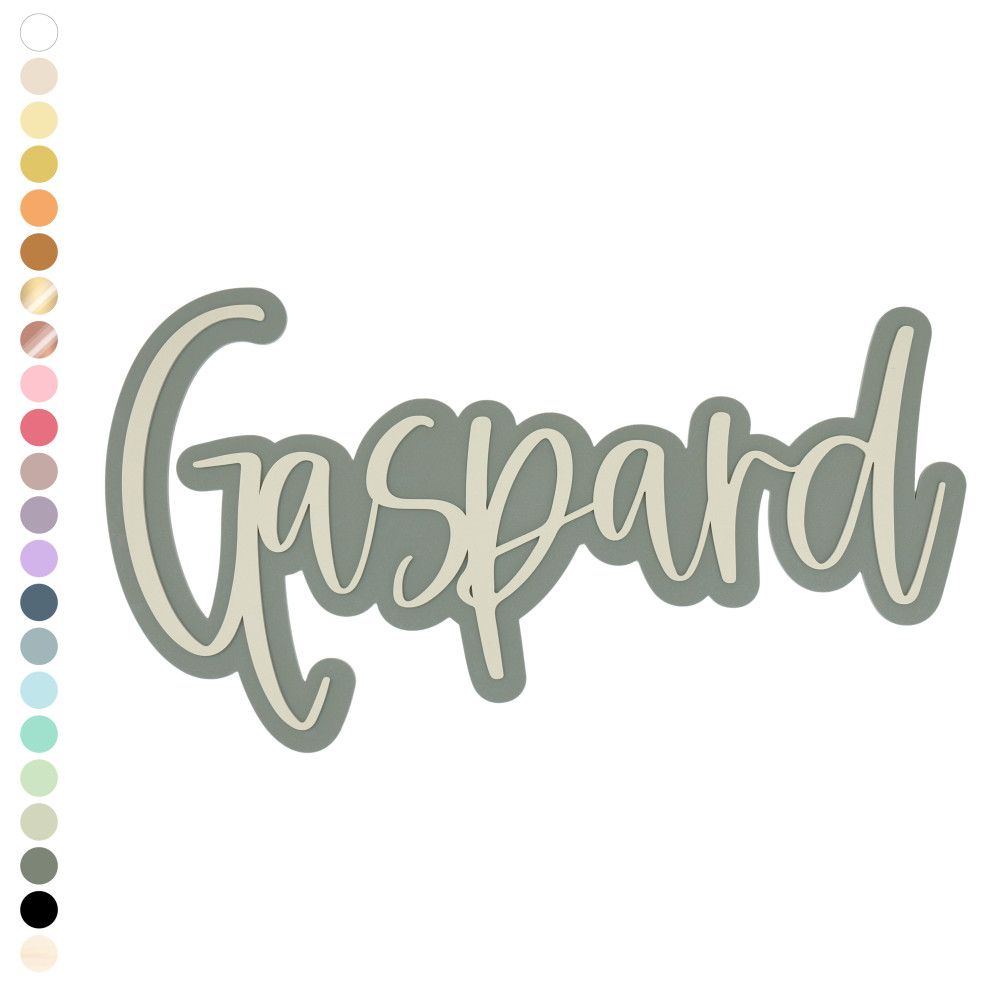 Décoration prénom en plexiglas "mix and match" - deux couleurs au choix