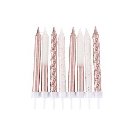 8 bougies tendances "rose...