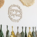 Couronne en bois personnalisable "baptême"