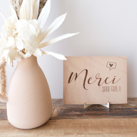 Panneau en bois "merci" -...