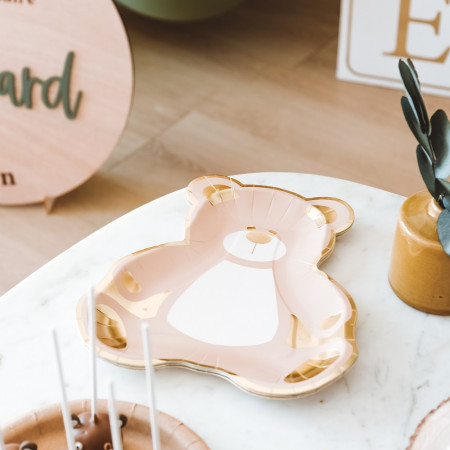 8 assiettes "ourson" - 23 cm