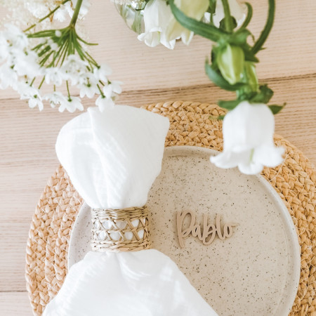 4 serviettes en gaze de...