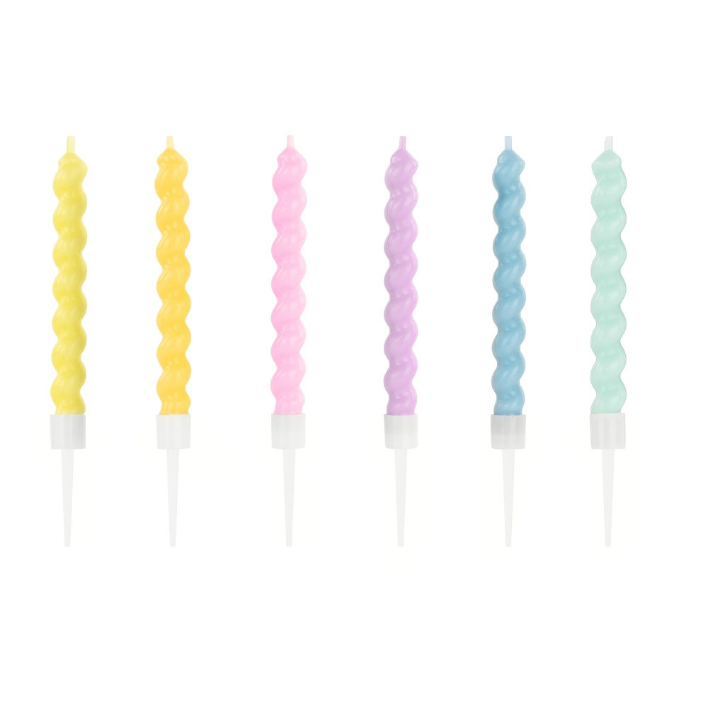6 Bougies torsadées