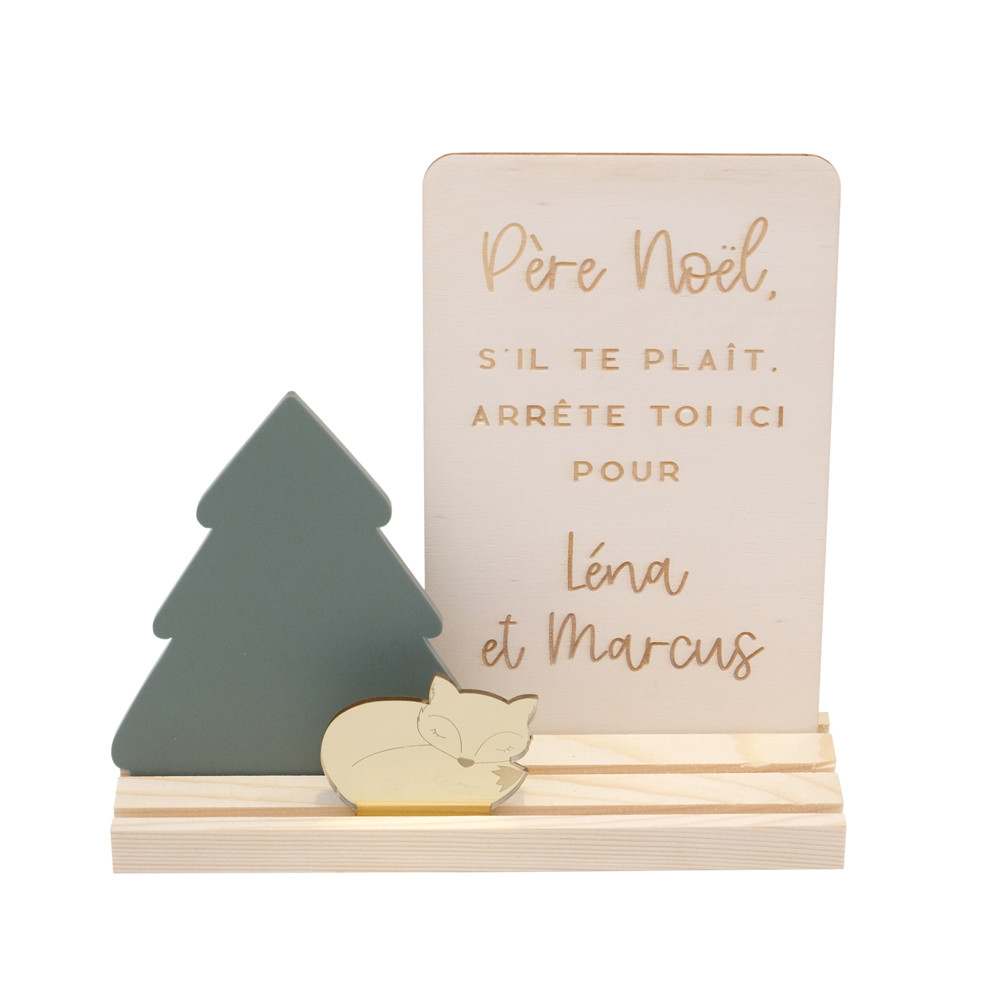 Décoration personnalisable "Père Noël, arrête toi ici"