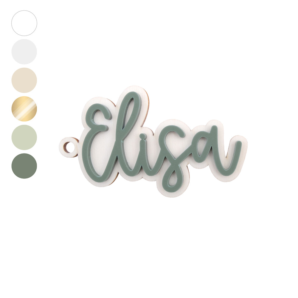 Etiquette cadeau de Noël personnalisable "prénom" - matière au choix