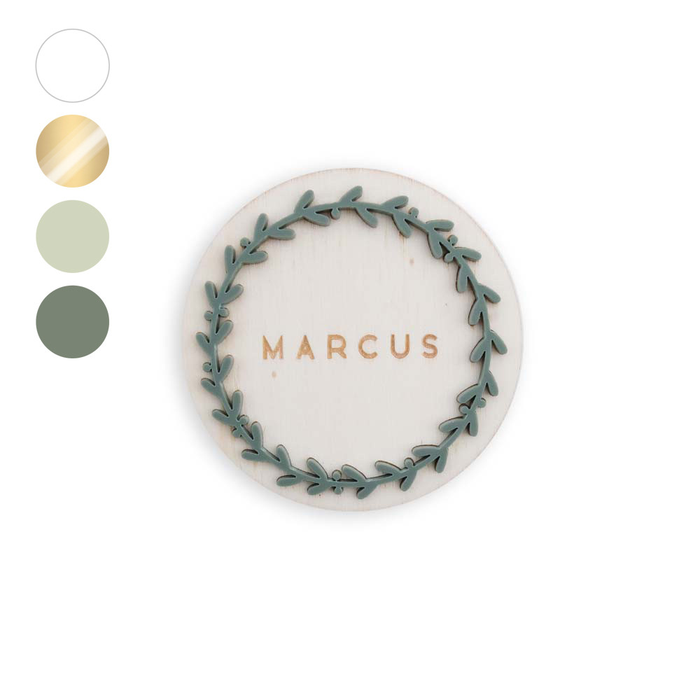 Marque place personnalisable "couronne de noël"