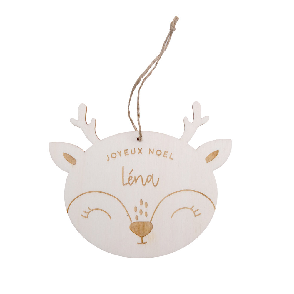Décoration de sapin personnalisable "tête de faon"
