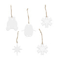 Lot de 5 mini décorations de sapin "animaux polaires"