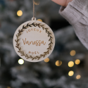 Décoration de sapin personnalisable "couronne de noël"