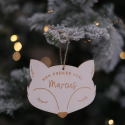 Décoration de sapin personnalisable "tête de renard"