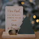 Décoration personnalisable "Père Noël, arrête toi ici"
