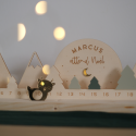 Calendrier de l'avent personnalisable en volume "forêt"