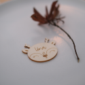 Marque place en bois personnalisable "tête de faon"