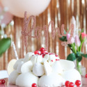 Cake topper paillettes personnalisable