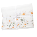 Nappe blanche et motifs marguerites - 240 cm