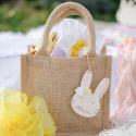 Panier de Pâques en jute personnalisable "lapinou"