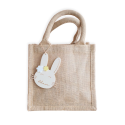 Panier de Pâques en jute personnalisable "lapinou"