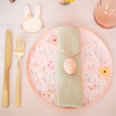 4 serviettes en gaze de...