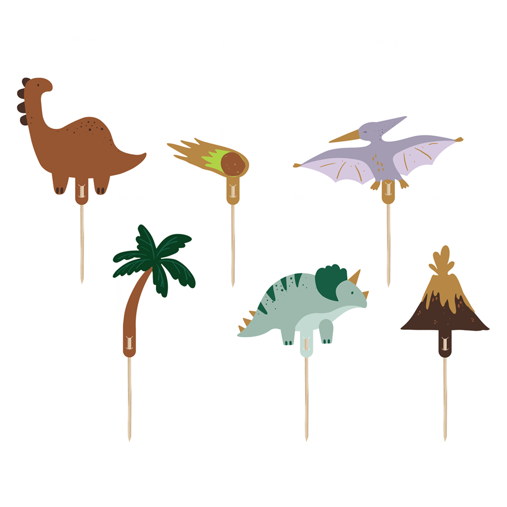 6 Cake topper gâteau Dinosaures