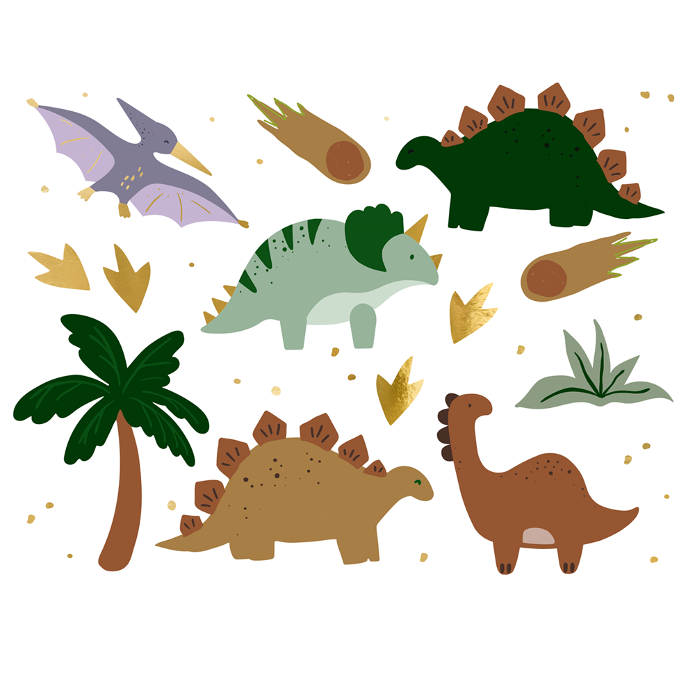 13 Tatouages temporaires Dinosaures