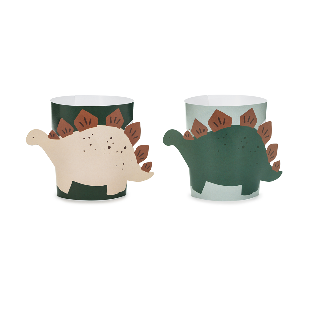6 Manchons pour Gobelets Dinosaure