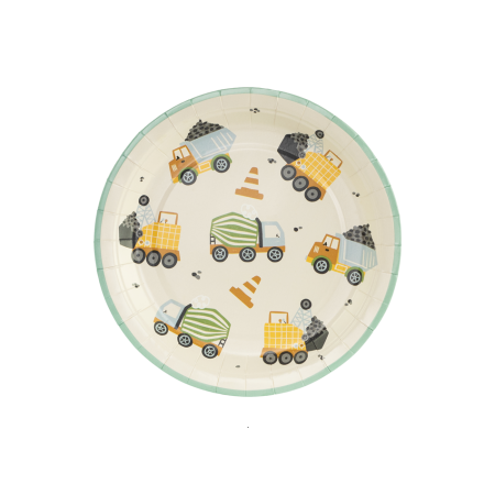 6 Assiettes Véhicules de...