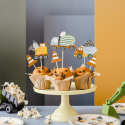 6 Décorations pour muffins - Véhicules de chantier