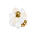 10 Ensemble de ballons en latex - mix crème/or