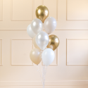 10 Ensemble de ballons en latex - mix crème/or
