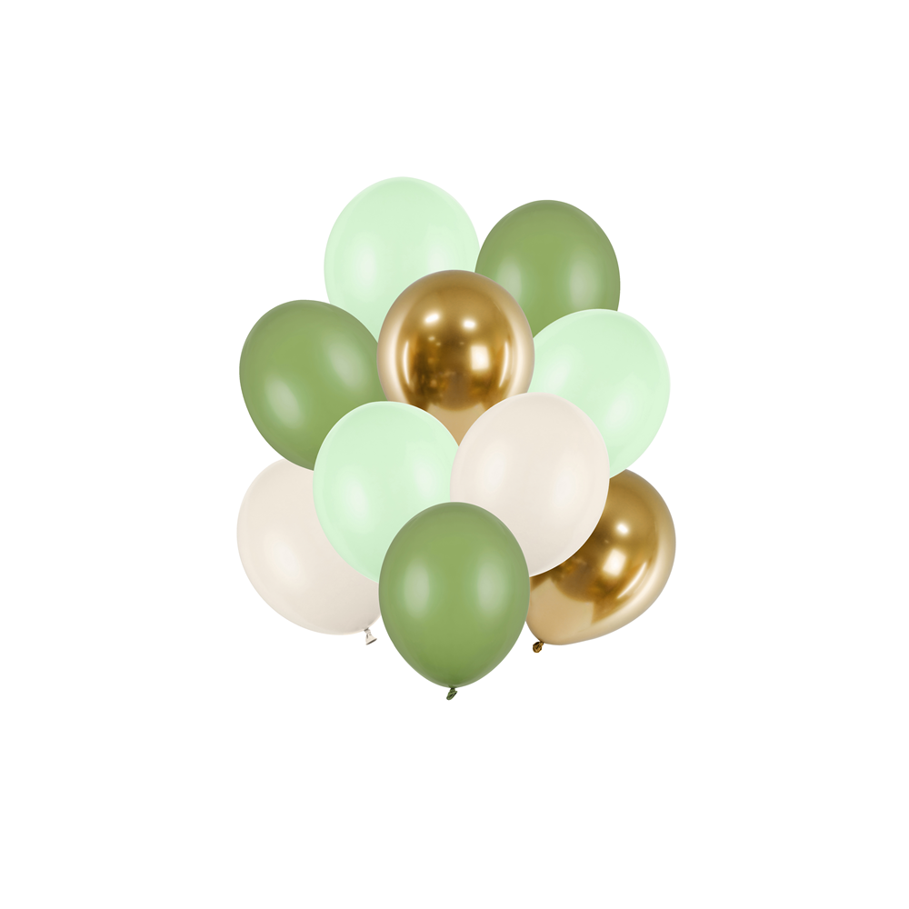 10 Ensemble de ballons en latex - mix vert