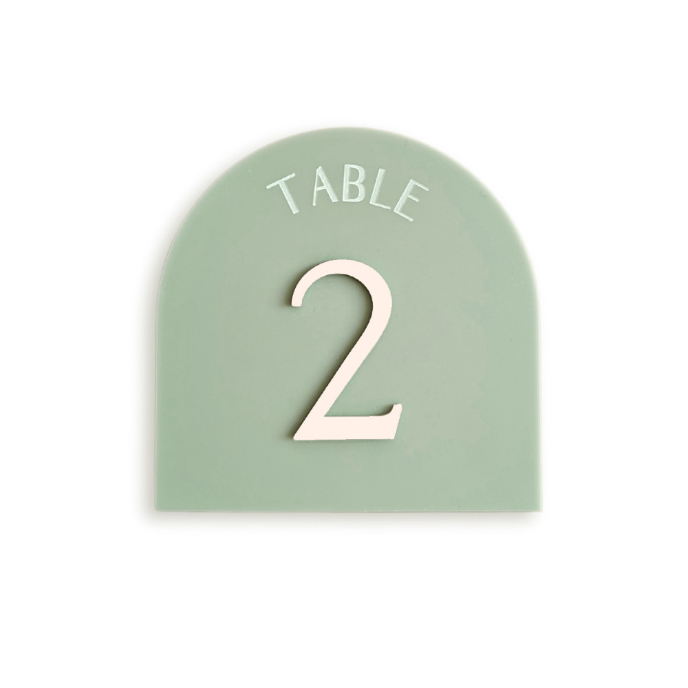 Numéro de table arche "Sauge"