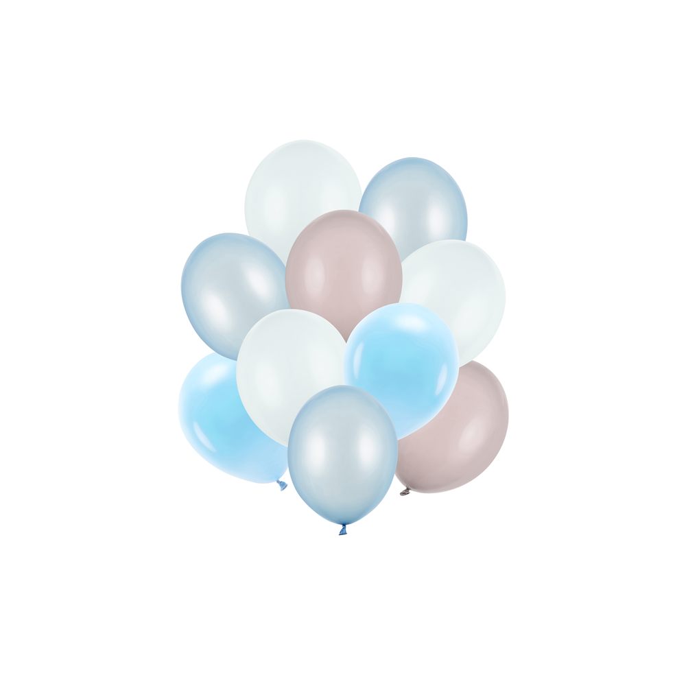 10 Ensemble de ballons en latex - mix bleu